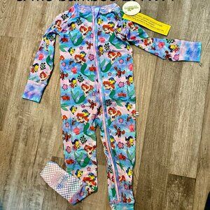 & me little mermaid convertible pajamas 2t